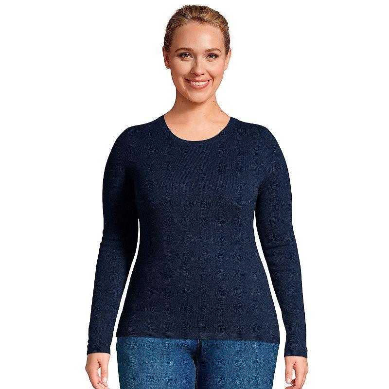 Plus Size Lands End Crewneck Cashmere Sweater, Womens Product Image