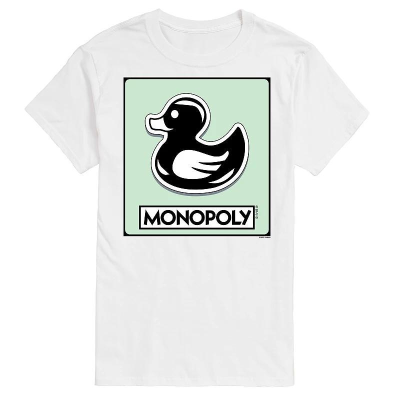 Men's Monopoly Duck Token Graphic Tee, Size: XL, White Product Image