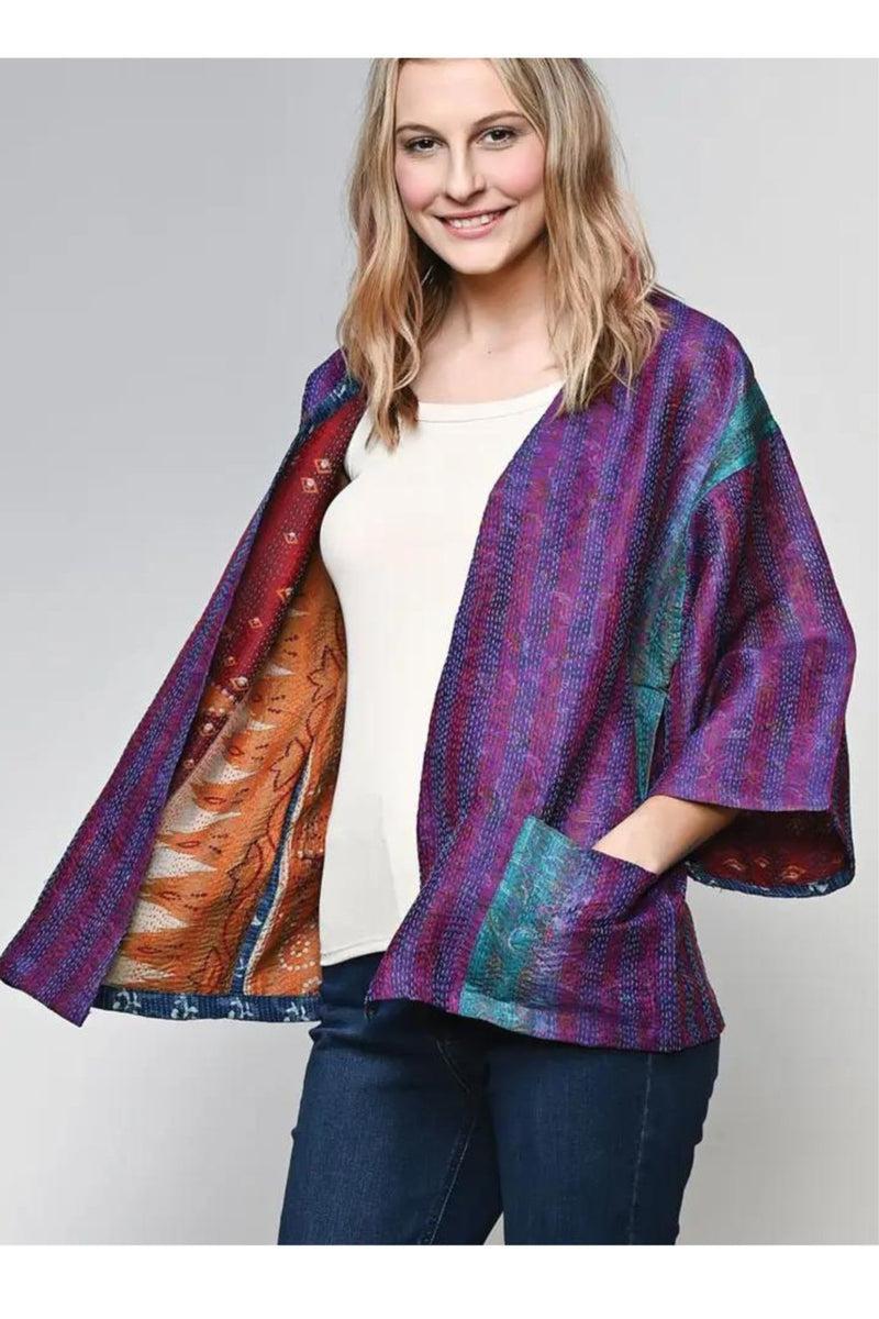 Silk Sari Kantha Kimono Product Image