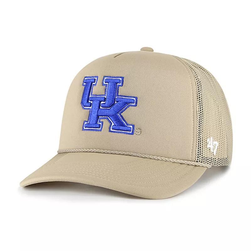 Mens 47 Khaki Kentucky Wildcats Foam Front Mesh Trucker Snapback Hat Product Image