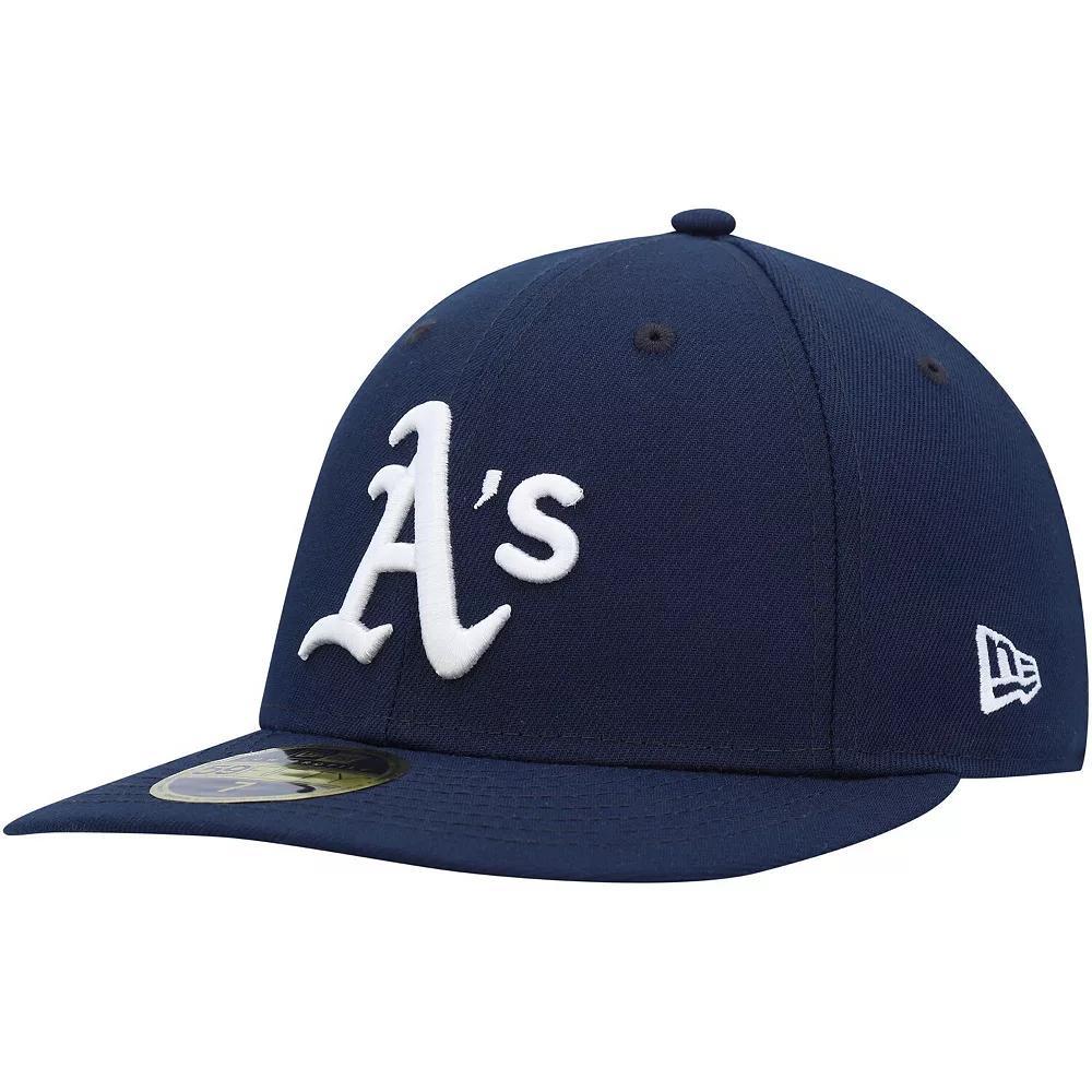Men's New Era Navy Oakland Athletics Oceanside Low Profile 59FIFTY Fitted Hat, Size: 7 1/4, Blue Product Image