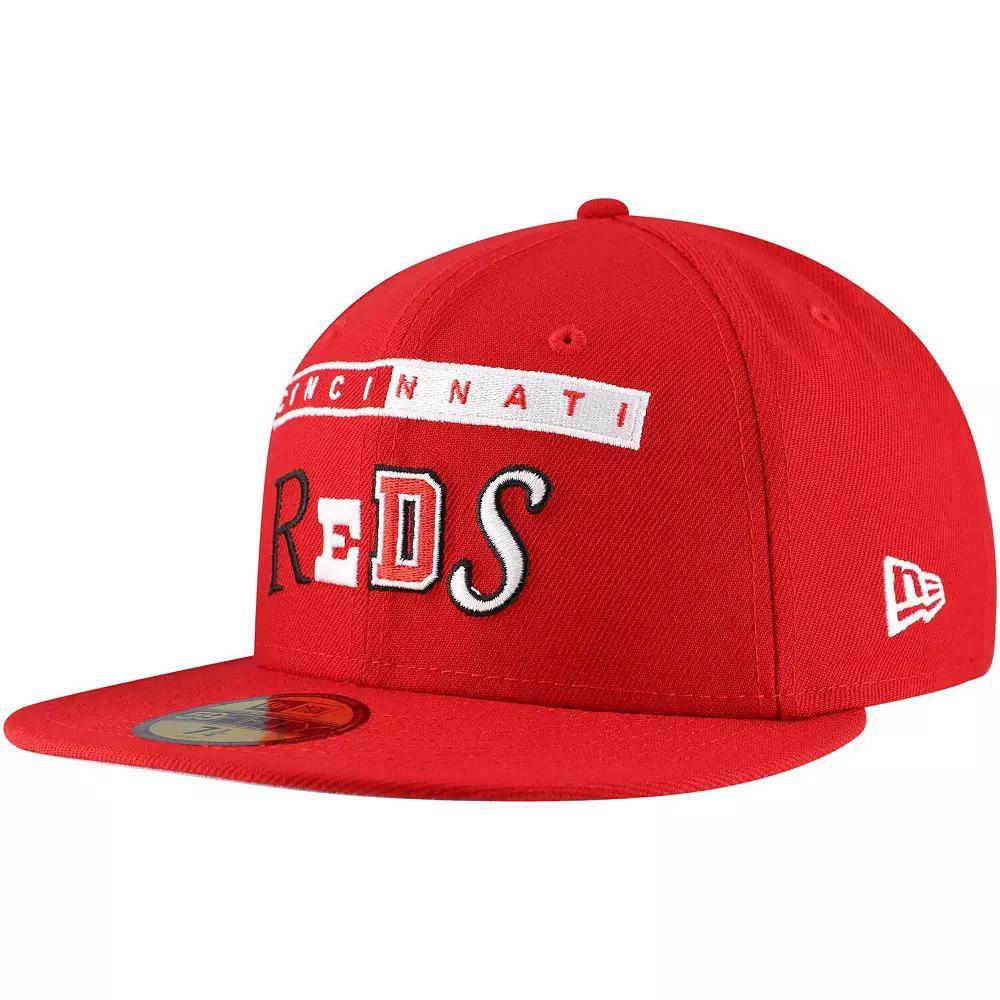 Men's New Era Red Cincinnati Reds Ransom 59FIFTY Fitted Hat, Size: 7 3/4, Red Red Product Image