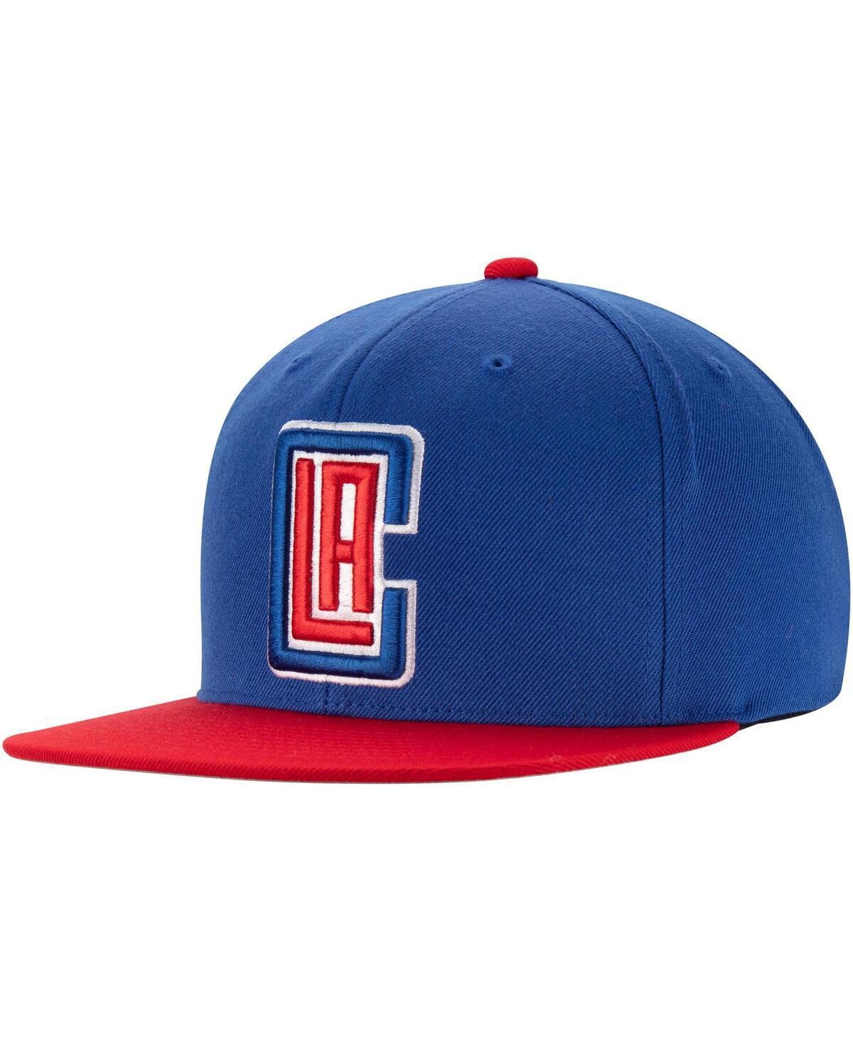 Mens Mitchell & Ness Royal/Red LA Clippers Two-Tone Wool Snapback Hat Product Image