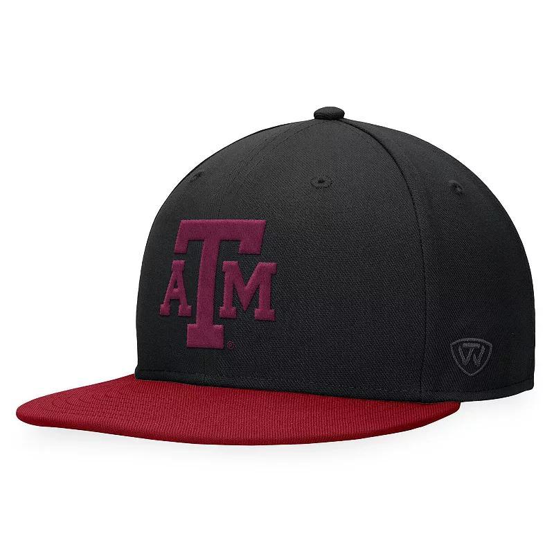 Men's Top of the World Black Texas A&M Aggies Fitted Hat, Size: 7 1/2 Product Image
