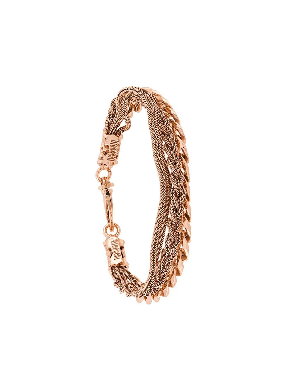 EMANUELE BICOCCHI Braid And Chain Bracelet In Pink ,metallic Product Image