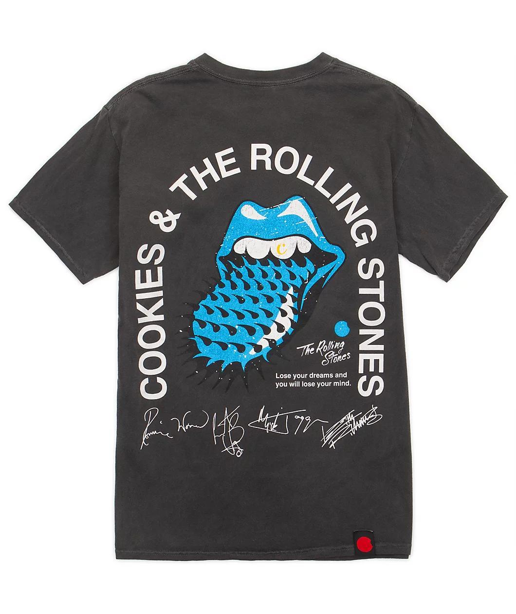 Cookies x The Rolling Stones Arch Black Wash T-Shirt Product Image