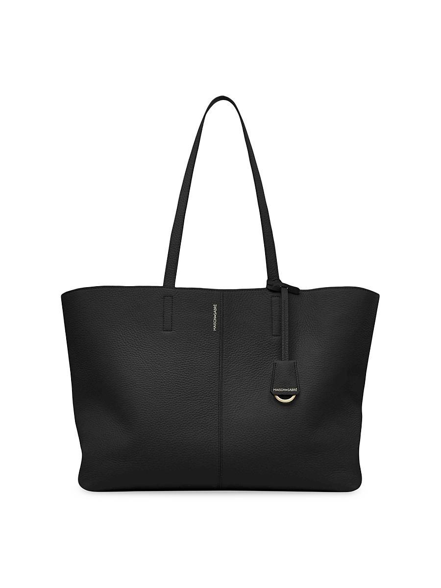 Womens Large Leather Zipped Soft Tote Product Image