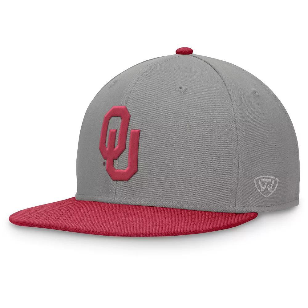Men's Top of the World Gray/Crimson Alabama Crimson Tide Rally Two-Tone Fitted Hat, Size: 7 1/8, Grey Product Image