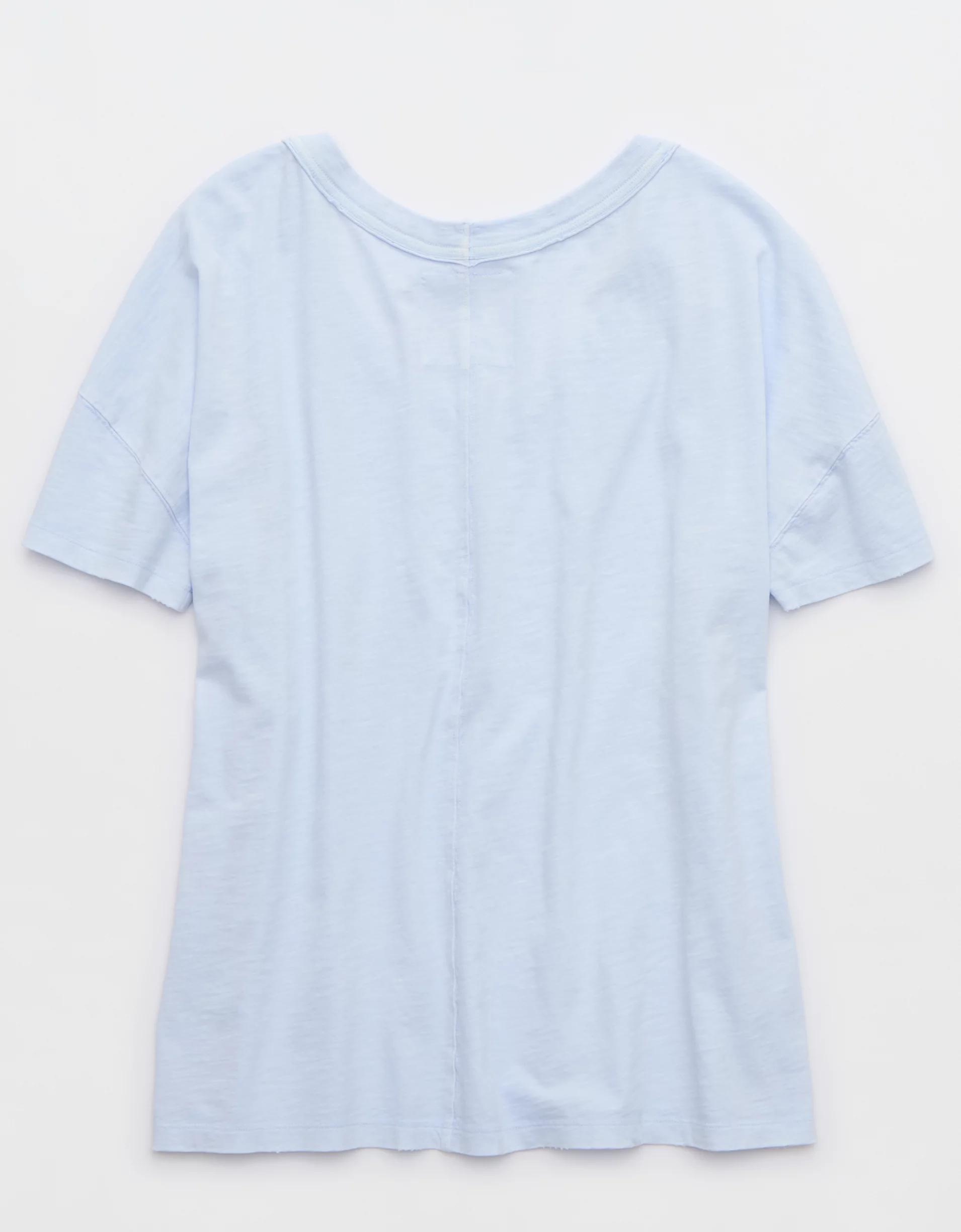 Aerie Oversized V-Neck Boyfriend T-Shirt Product Image
