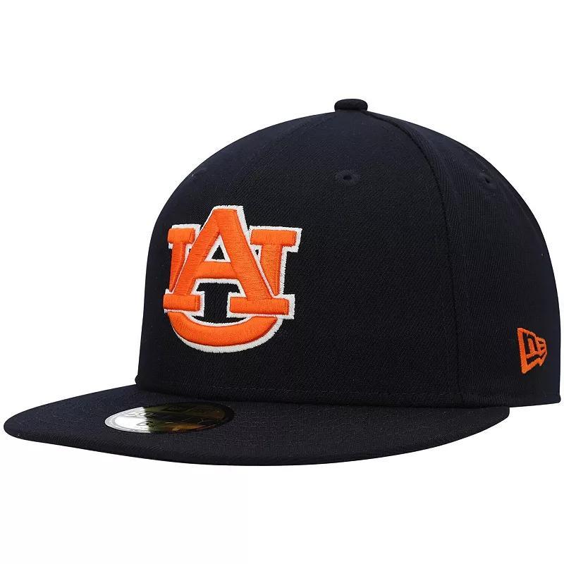 Men's New Era Navy Auburn Tigers Logo Basic 59FIFTY Fitted Hat, Size: 7 1/4, Blue Product Image