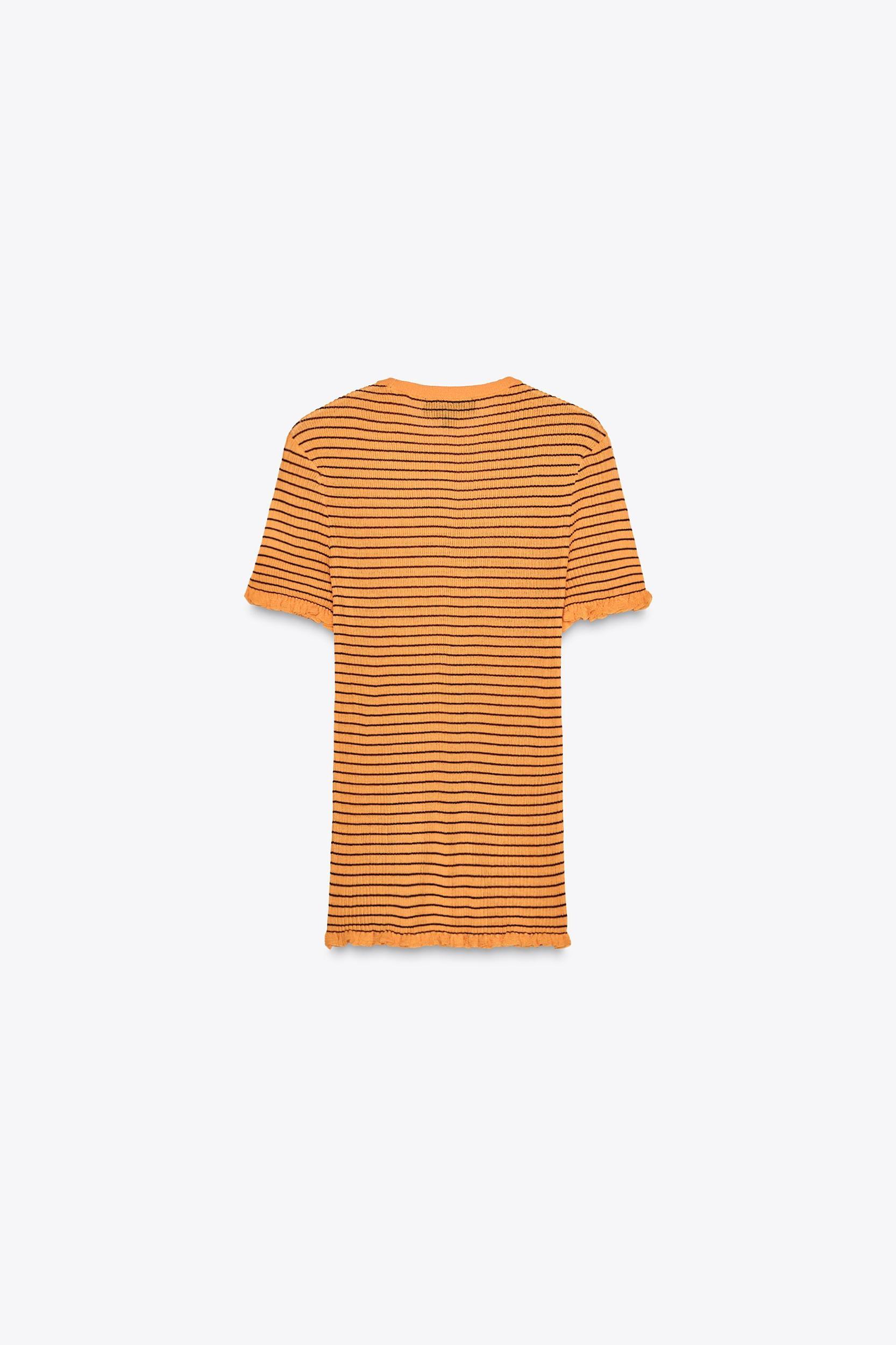 STRIPED RIB KNIT TOP Product Image