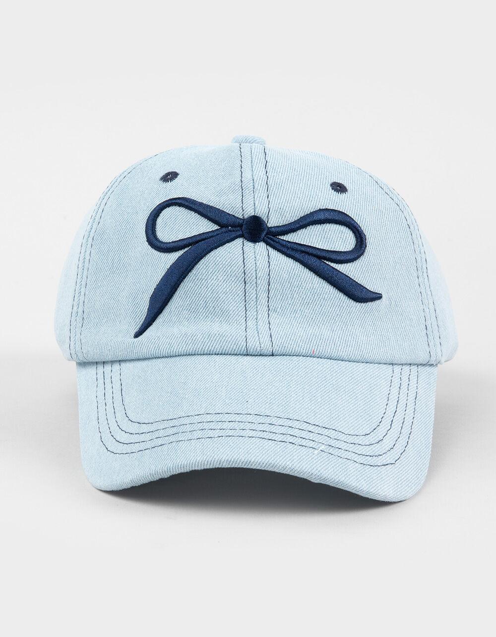 Bow Womens Strapback Hat - DENIM Product Image