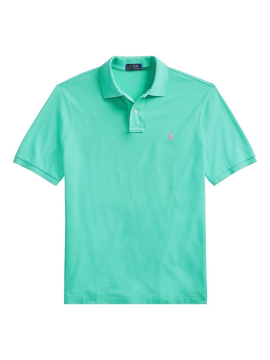 Mens Cotton Mesh Classic-Fit Polo Shirt Product Image