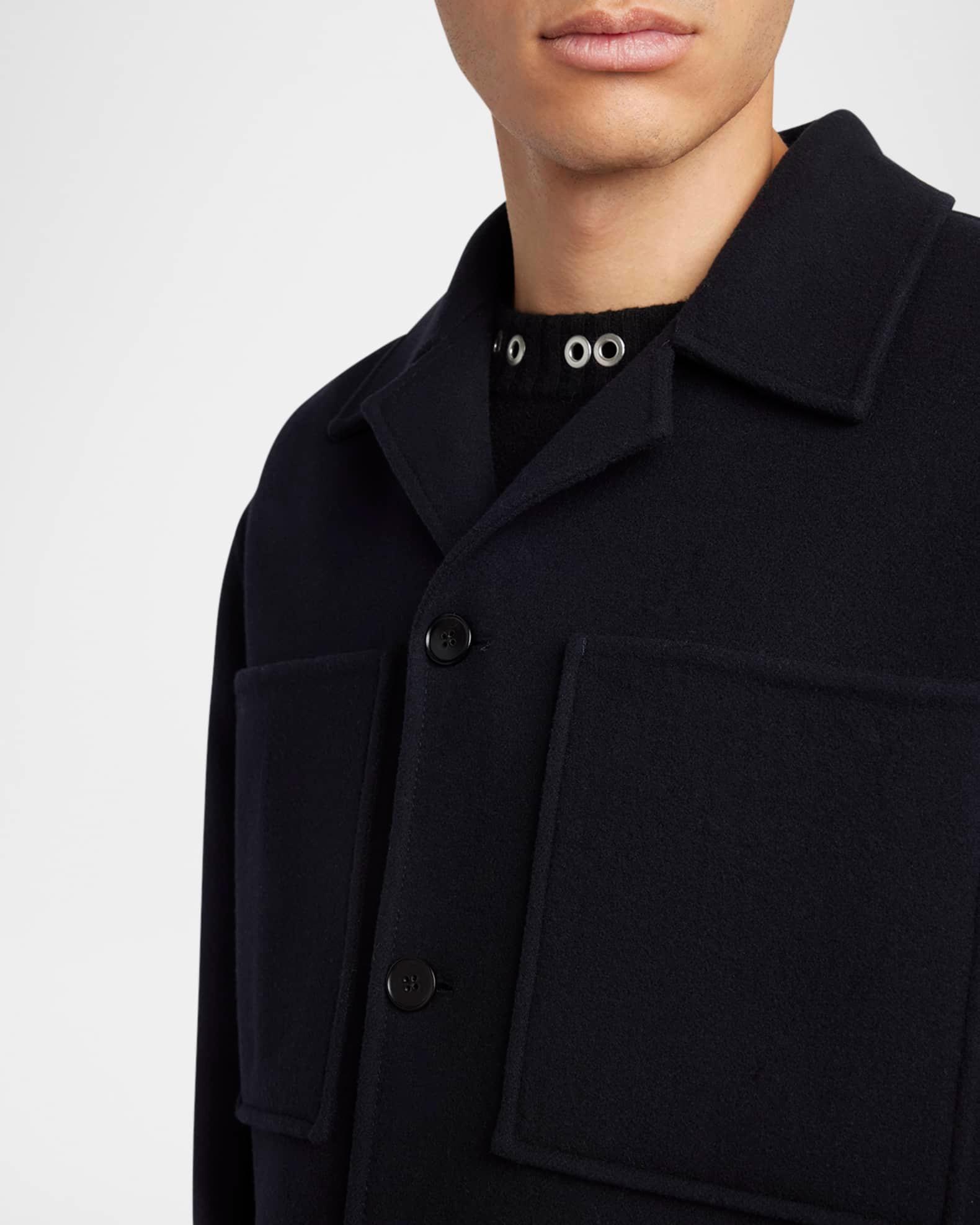 Men's Wool Boxy-Fit Shirt Jacket Product Image