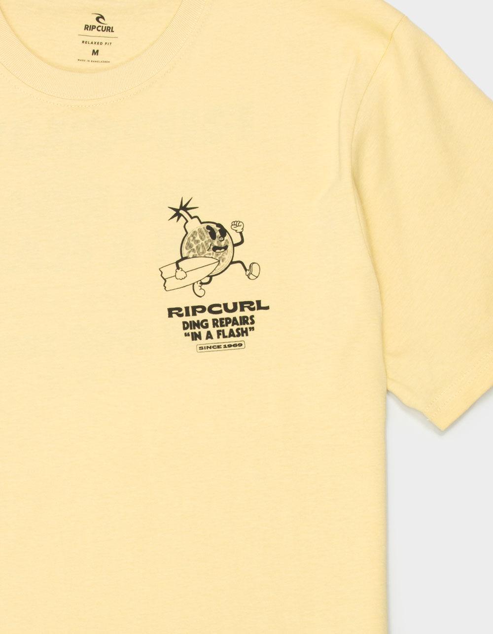 RIP CURL Flash Repairs Mens Tee - YELLOW Product Image
