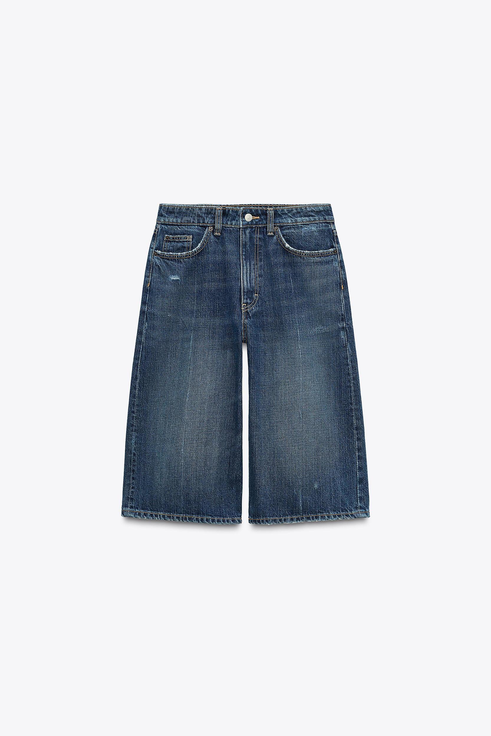 TRF MID-RISE DENIM JORTS Product Image