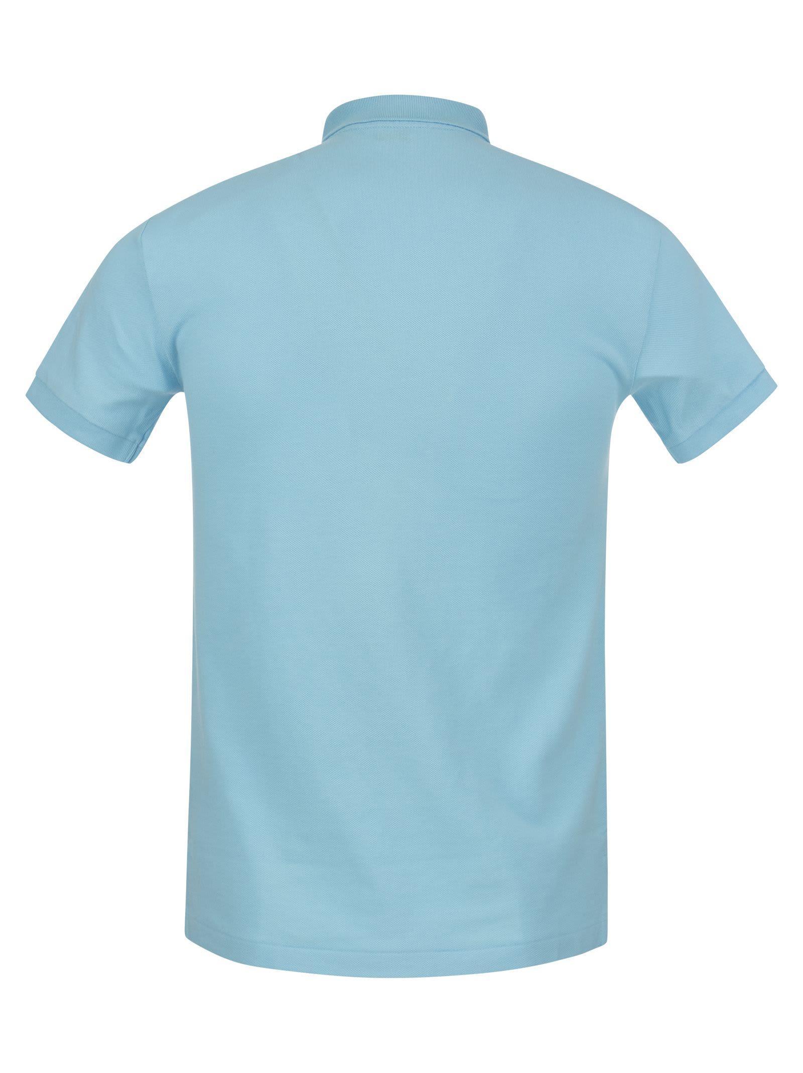 POLO RALPH LAUREN Slim-fit Pique Polo Shirt In Turquoise Product Image