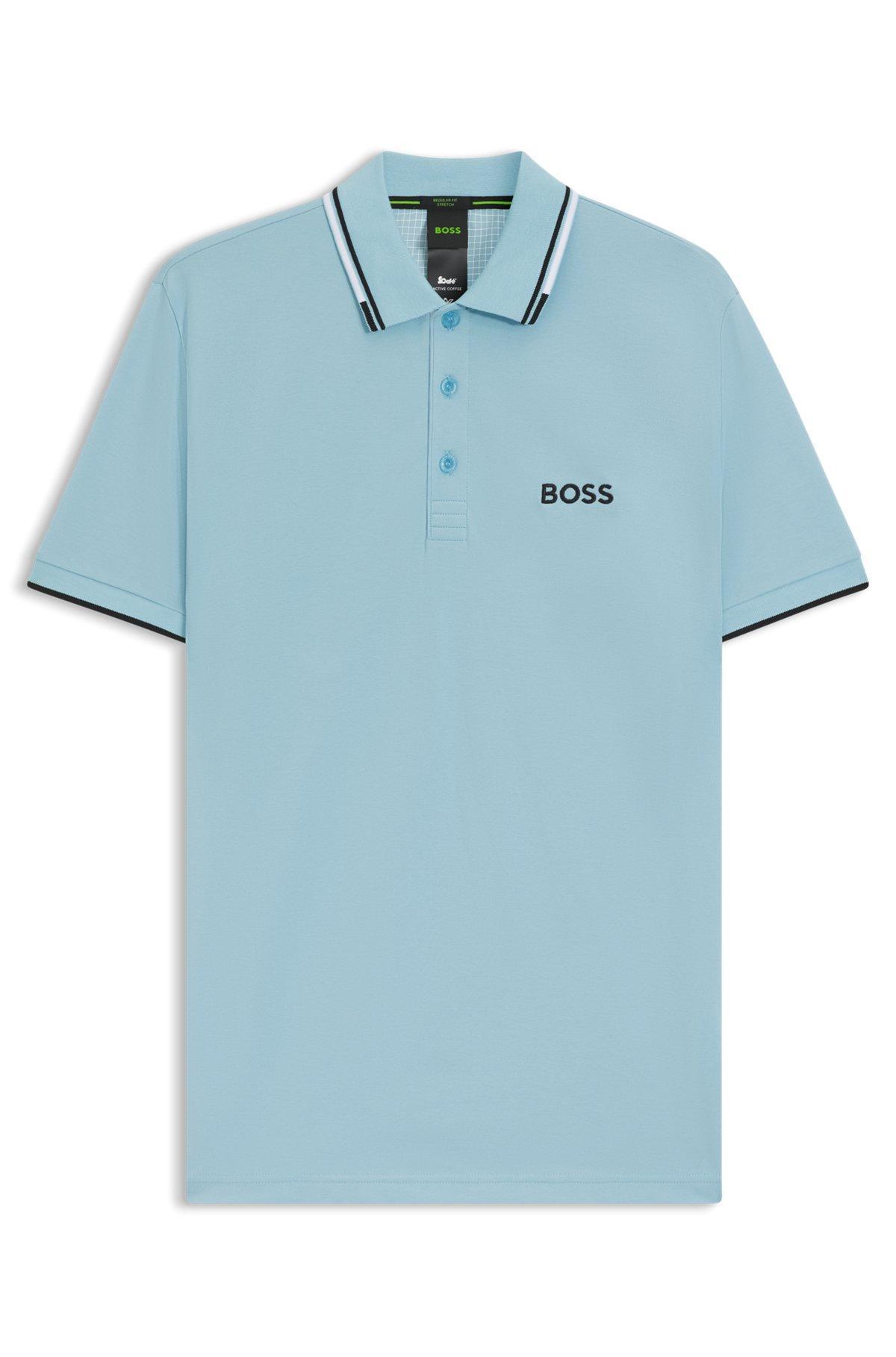 Polo shirt with contrast logos Product Image