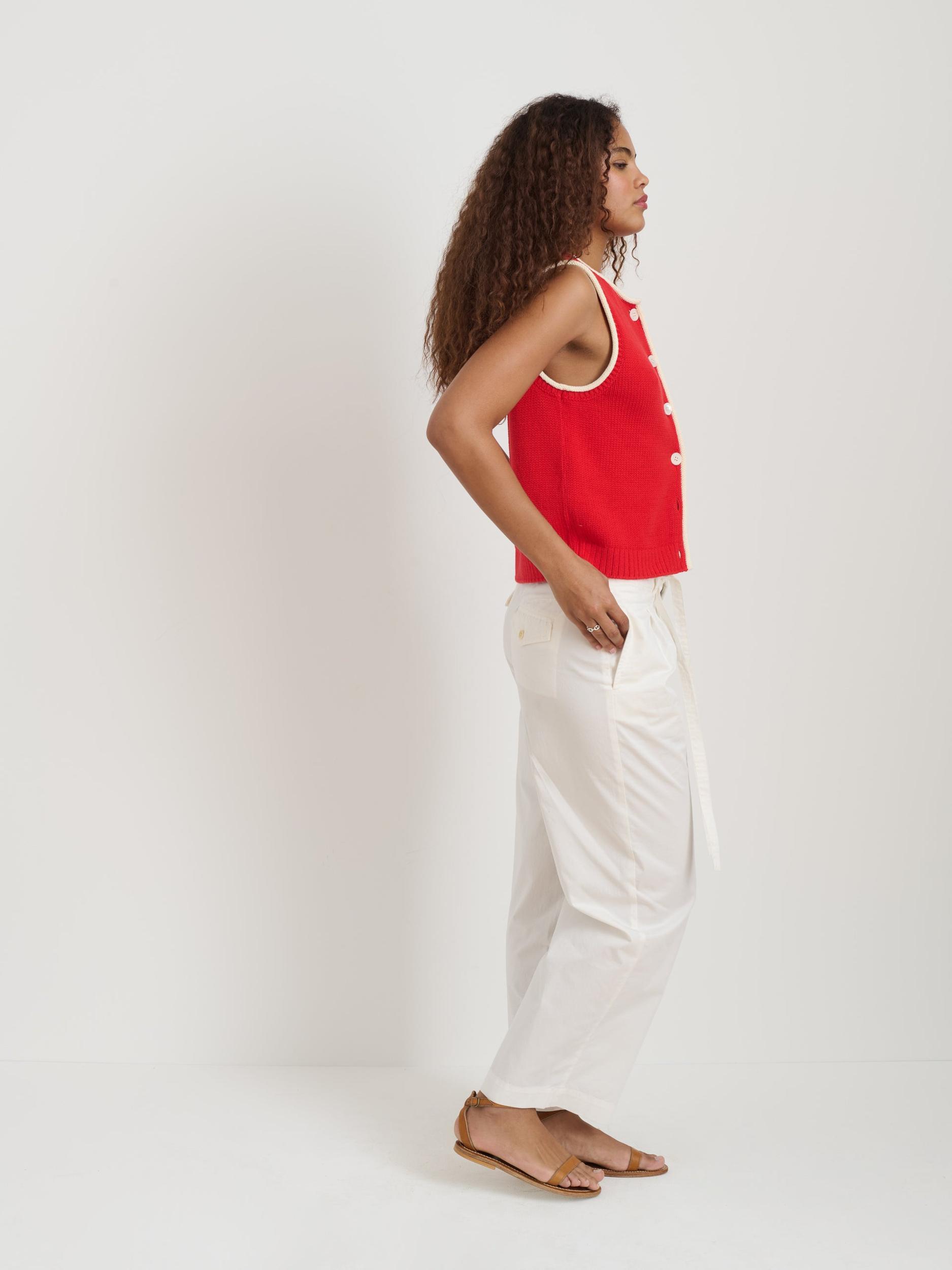 Bridget Tipped Vest in Cotton Product Image