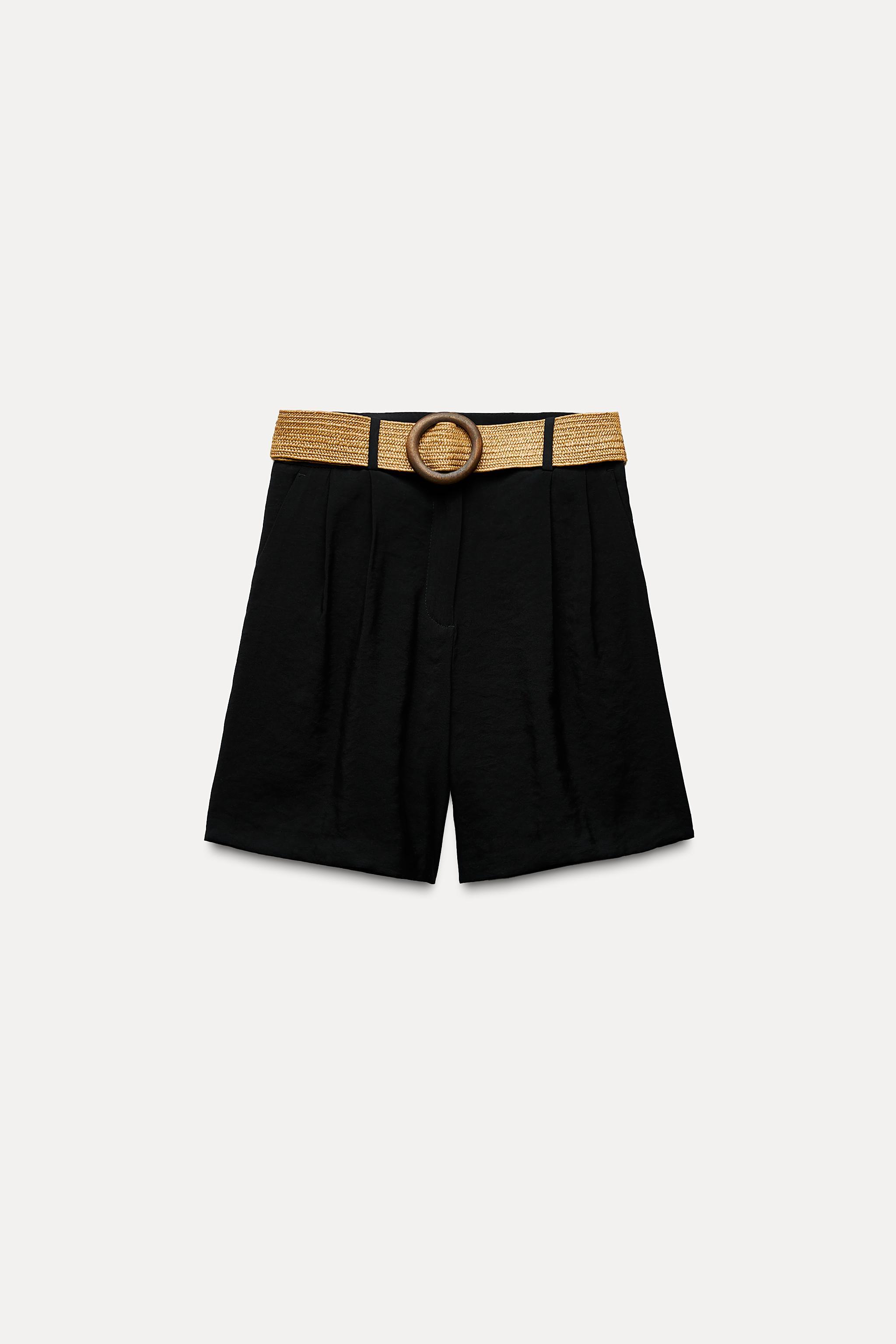 FLOWY BELTED SHORTS Product Image