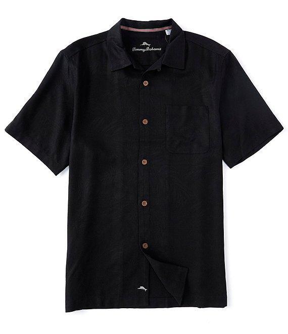 Tommy Bahama Solid Tropic Isle Short Sleeve Camp Collar Woven Shirt Product Image