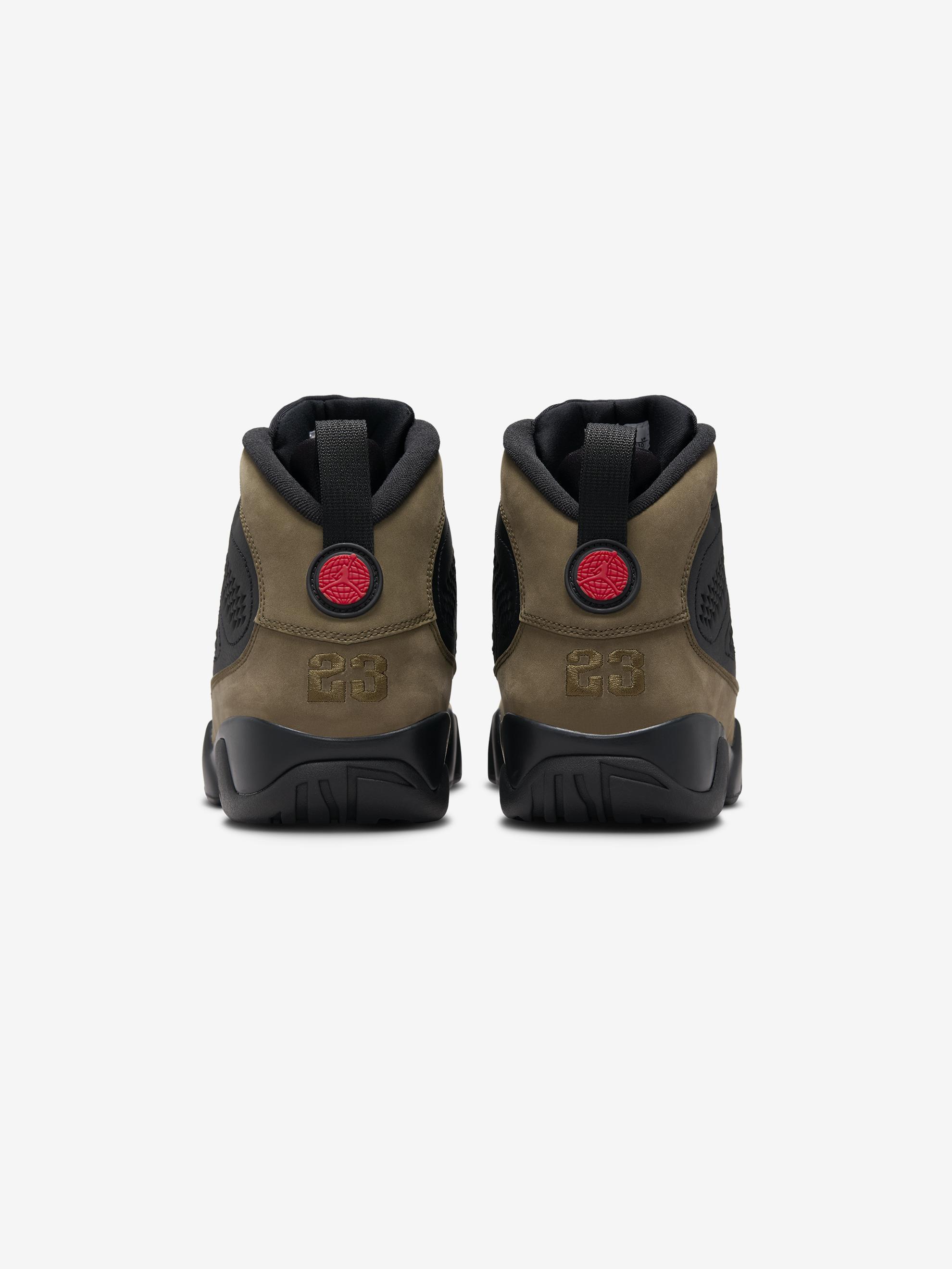 AIR JORDAN 9 RETRO (BLACK/TRUE RED-LIGHT OLIVE) Product Image