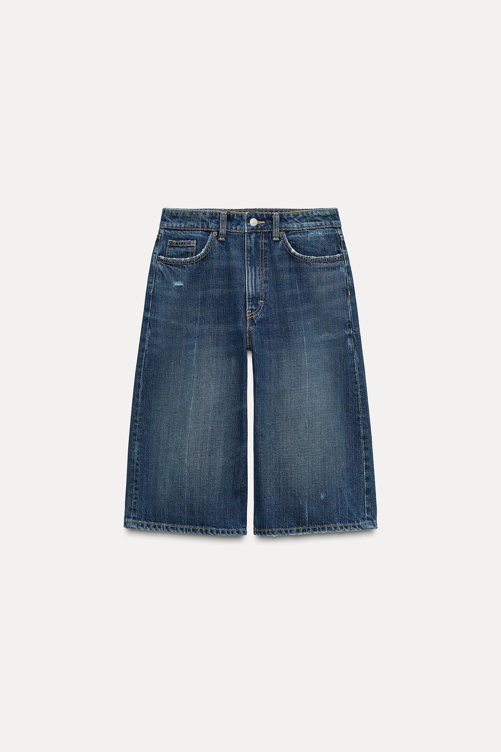 TRF MID-RISE DENIM JORTS Product Image