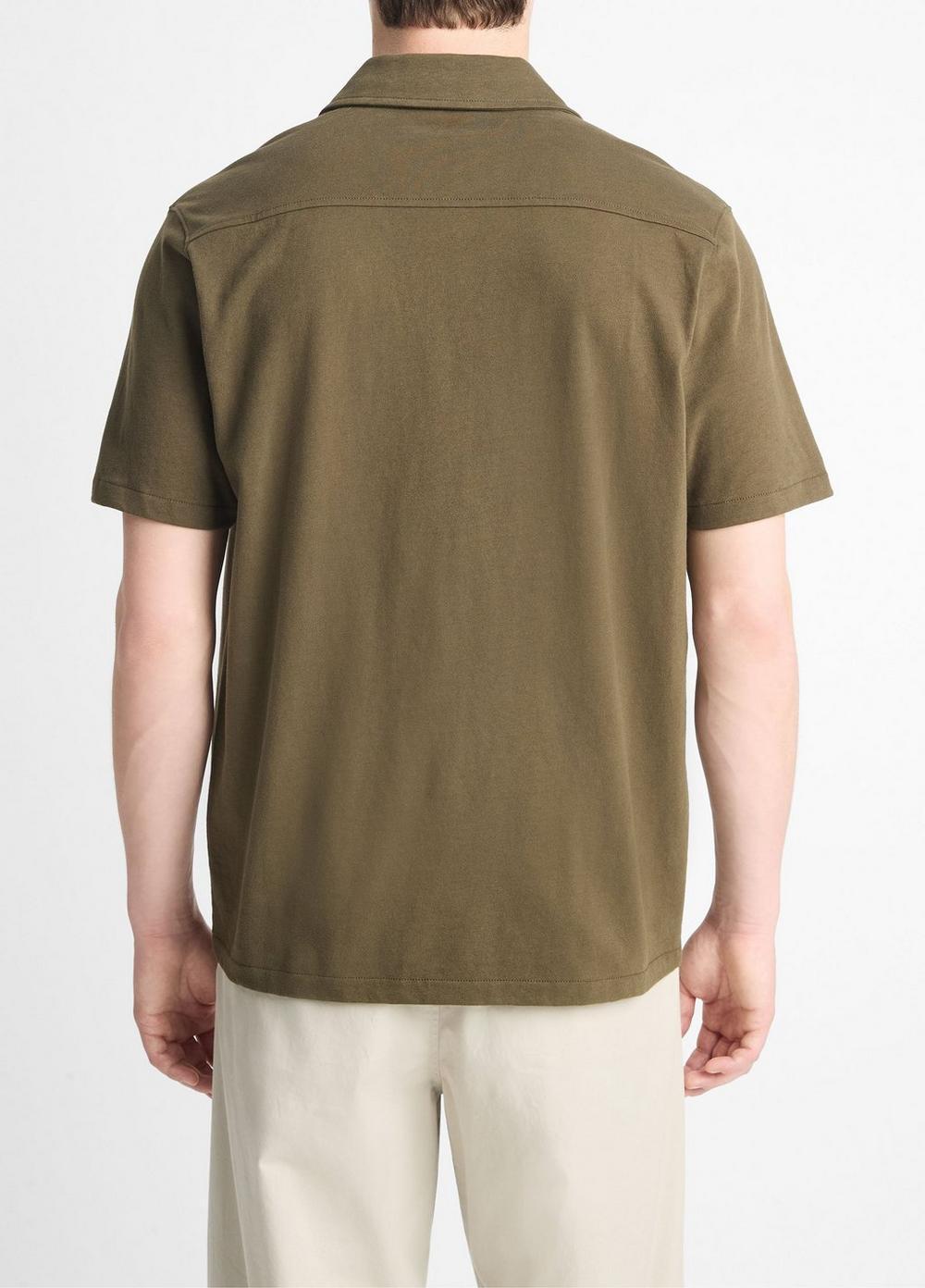 Mens Cotton Button-Front Shirt Product Image