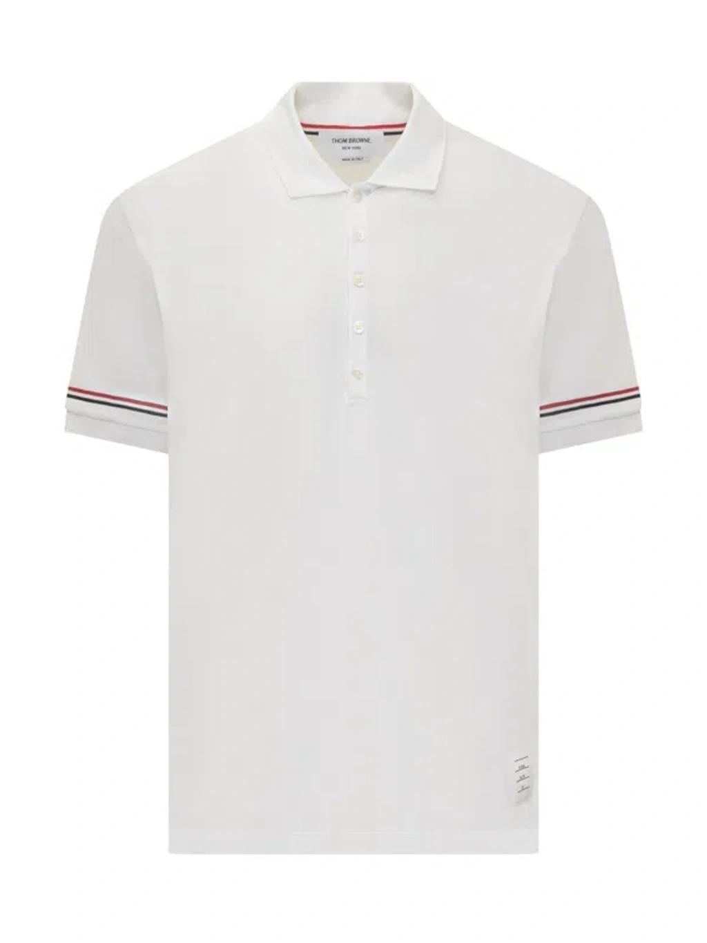 THOM BROWNE Rwb Striped Short In White Product Image