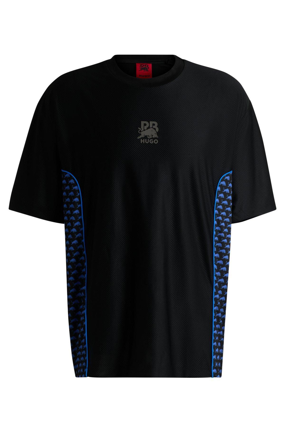 HUGO x RB structured-jersey T-shirt with piping details Product Image