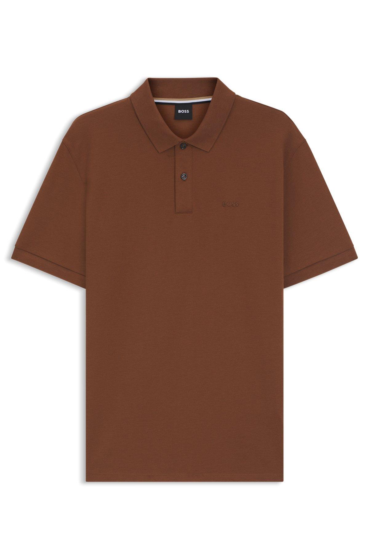 Cotton Three Button Polo - Black Product Image