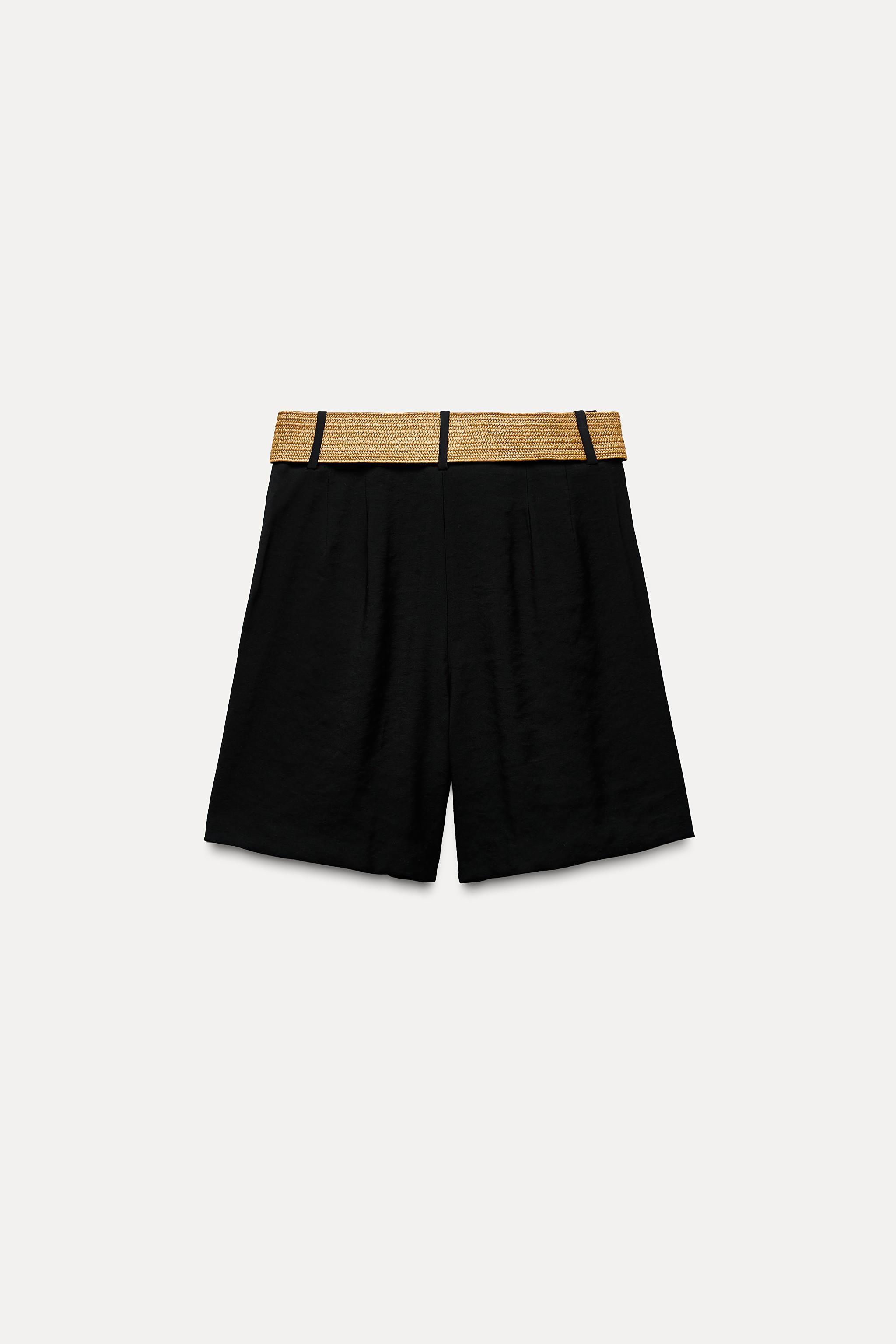 FLOWY BELTED SHORTS Product Image