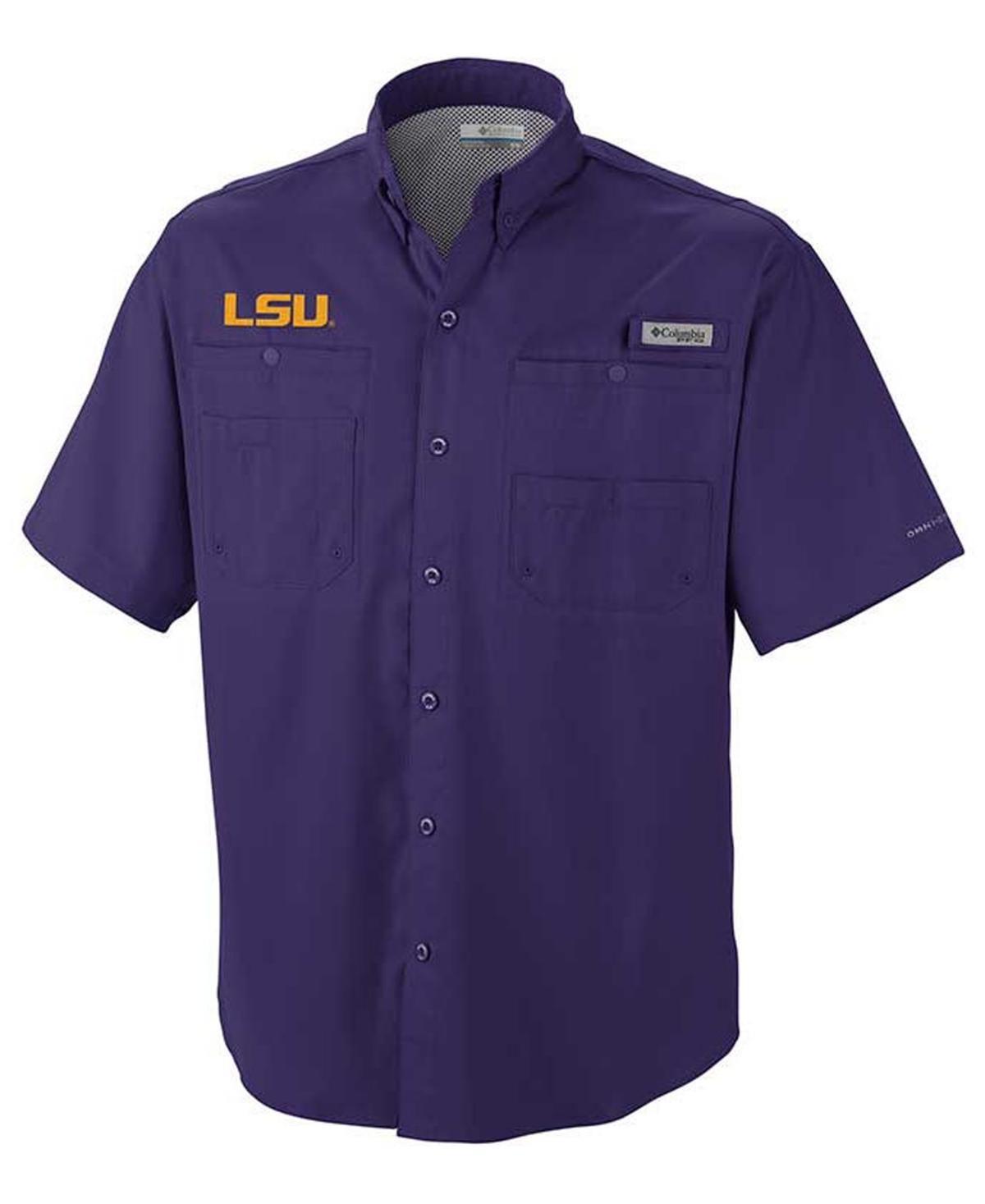 Columbia Men's Collegiate PFG Tamiami Short Sleeve Shirt - LSU- Product Image