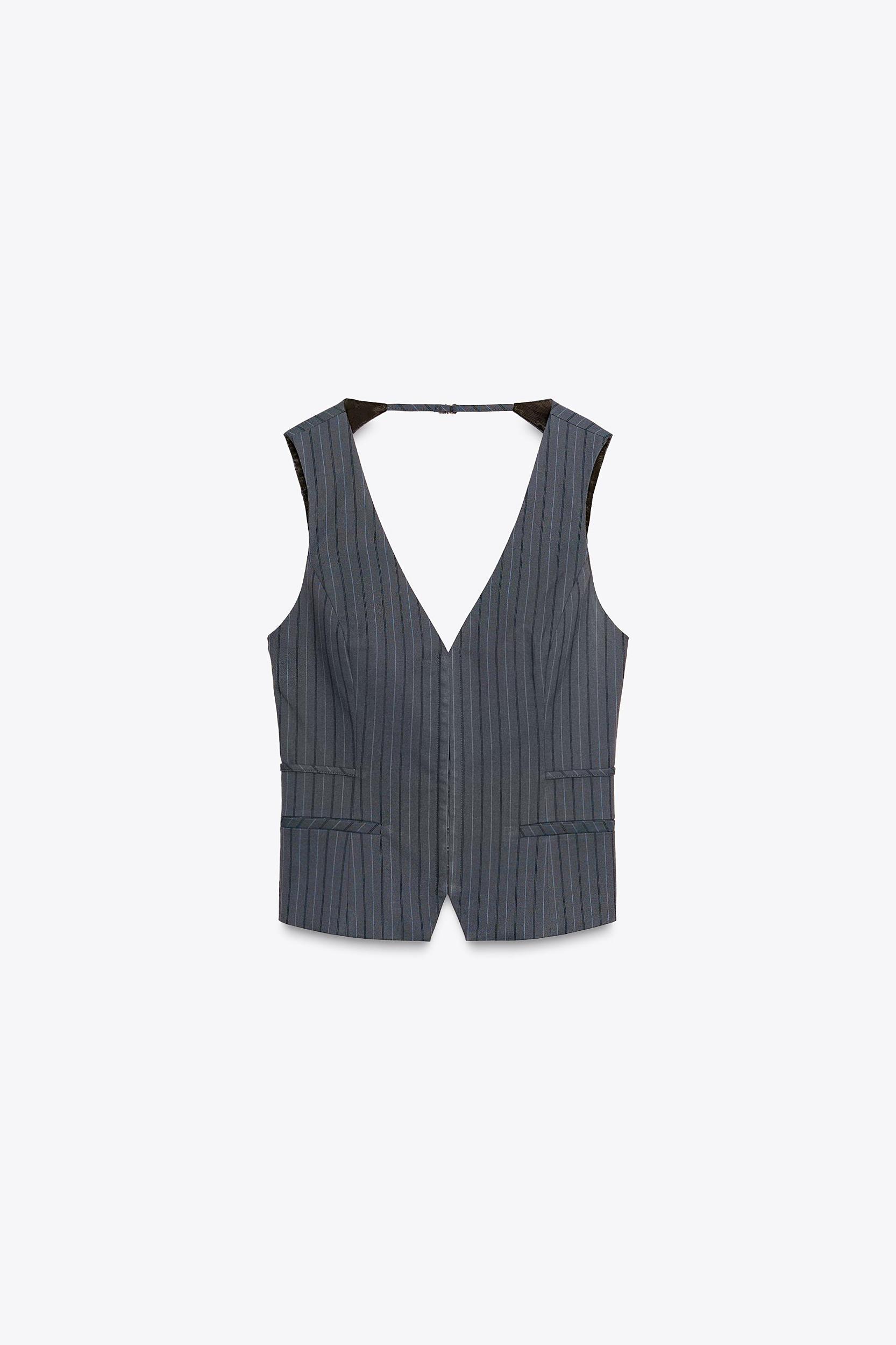 PINSTRIPE TOP VEST Product Image