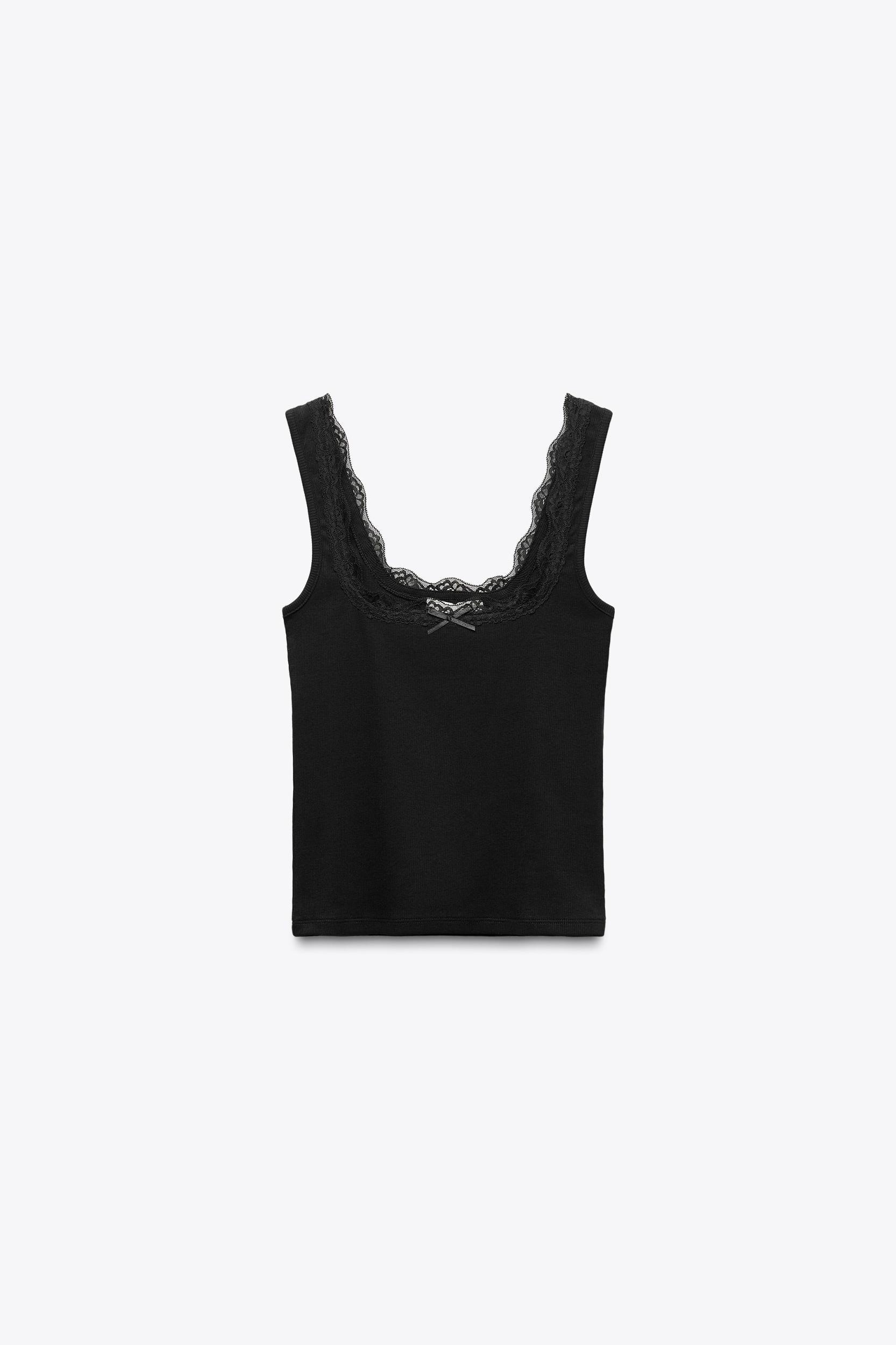 LACE STRAP TANK TOP Product Image