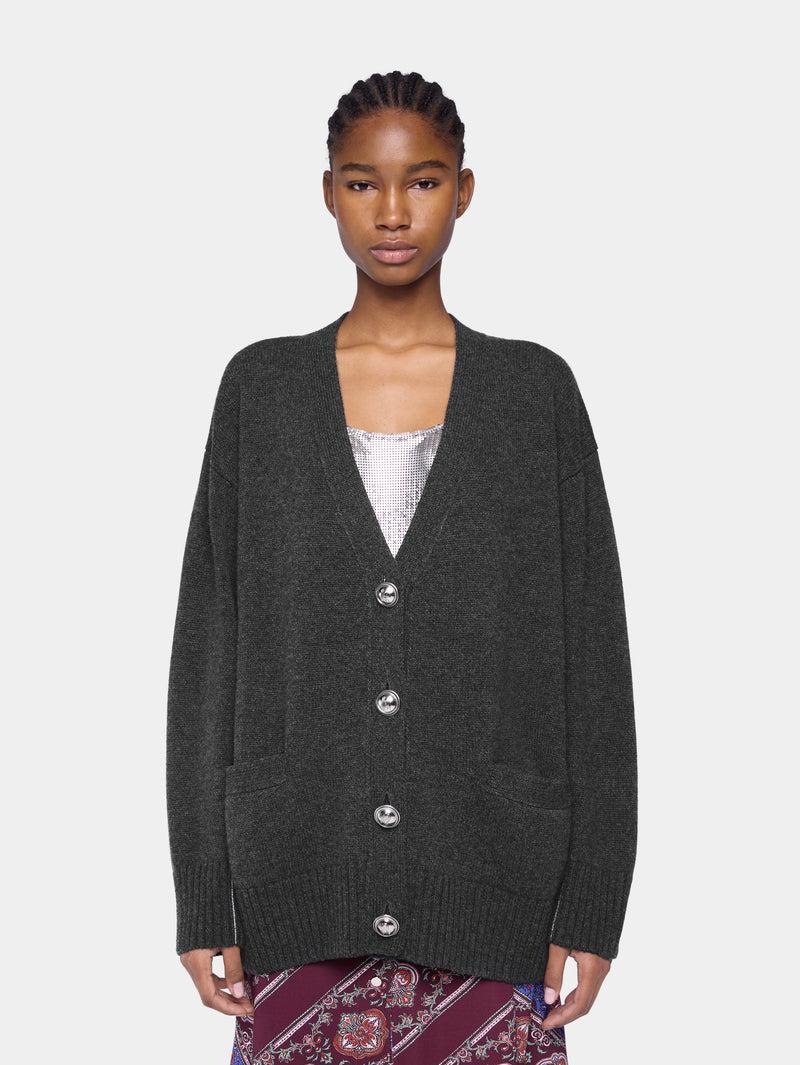 KNITTED CARDIGAN IN WOOL AND CASHMERE Product Image