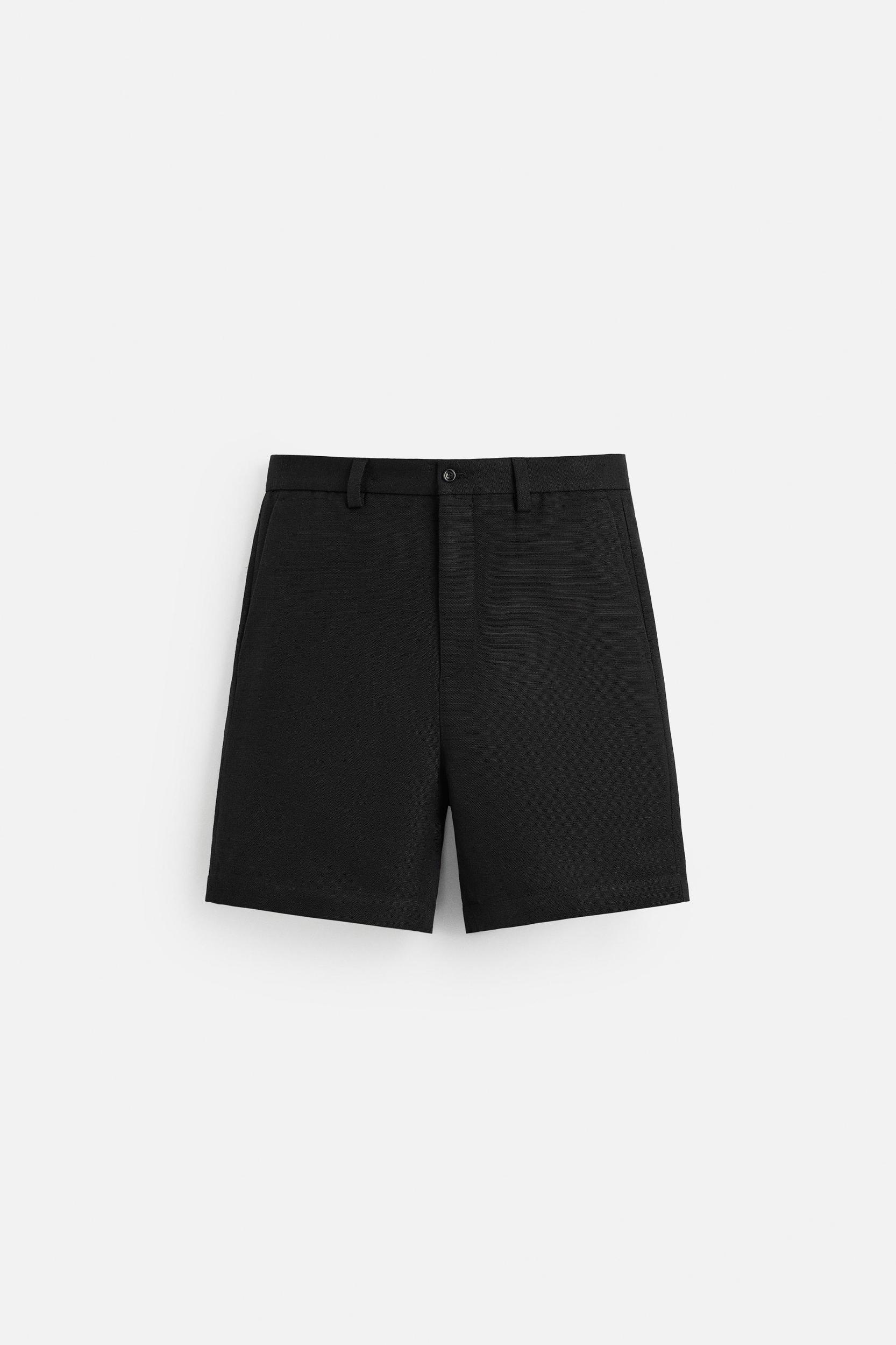 LINEN-COTTON REGULAR FIT SHORTS LIMITED EDITION Product Image