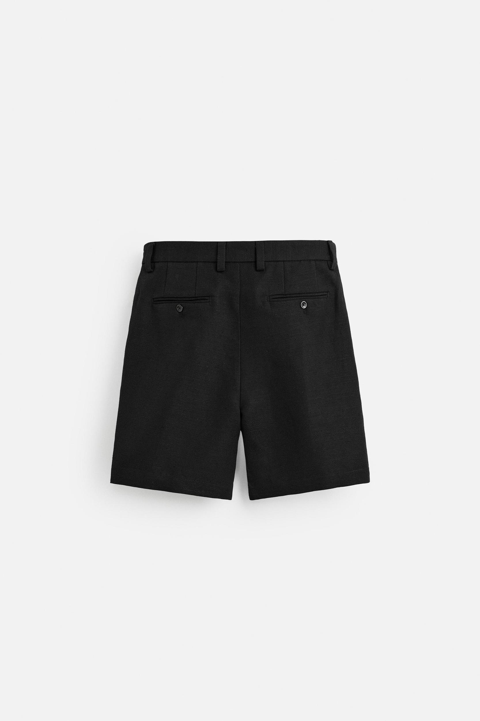 LINEN-COTTON REGULAR FIT SHORTS LIMITED EDITION Product Image