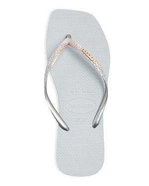 Havaianas Slim Square Glitter Flip Flop Sandal (Indigo ) Women's Sandals Product Image