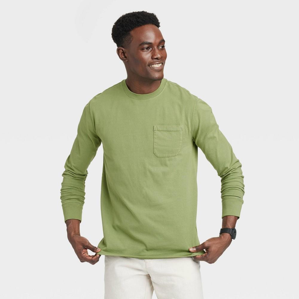 Mens Long Sleeve Pocket T-Shirt - Goodfellow & Co Product Image