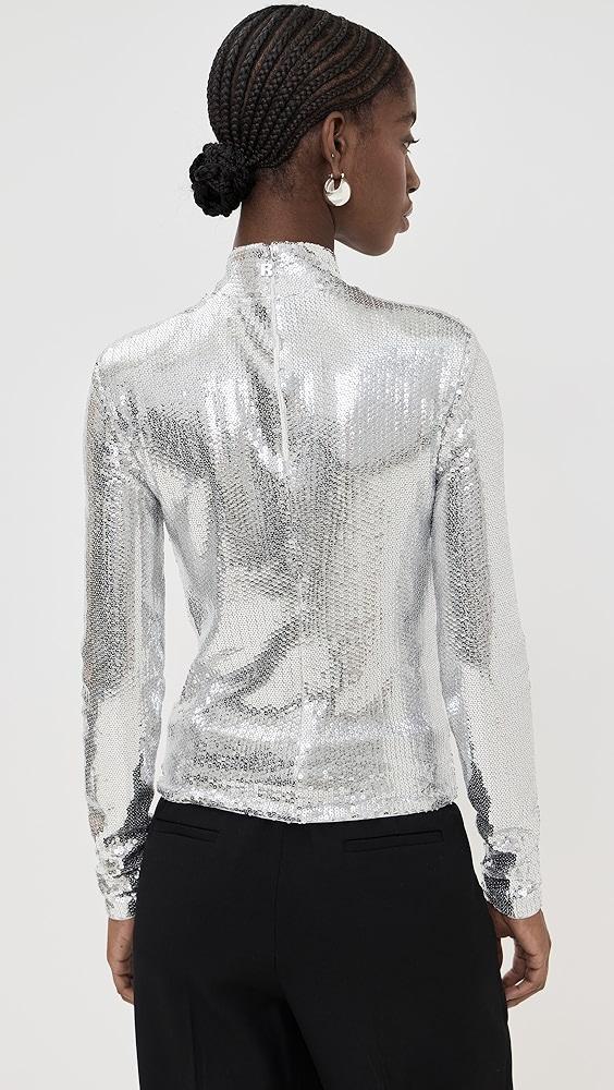 ROTATE Sequin High Collar Top | Shopbop Product Image