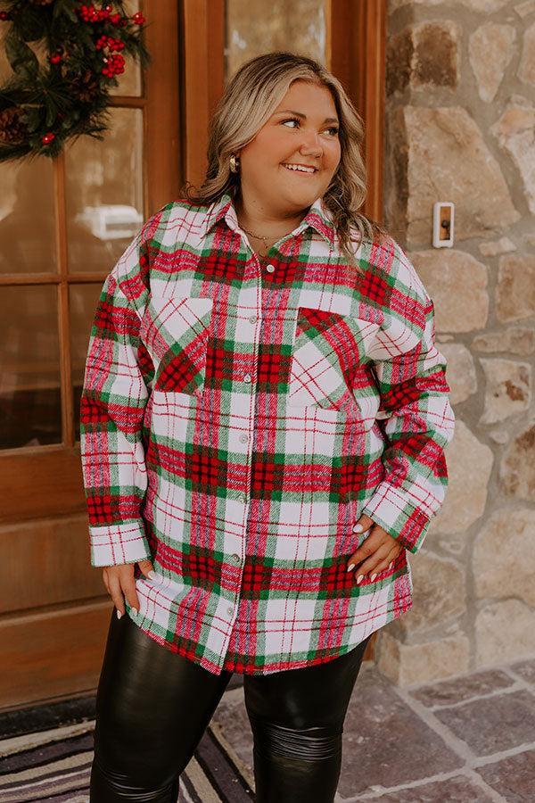 Evergreen Lane Plaid Jacket Curves Product Image