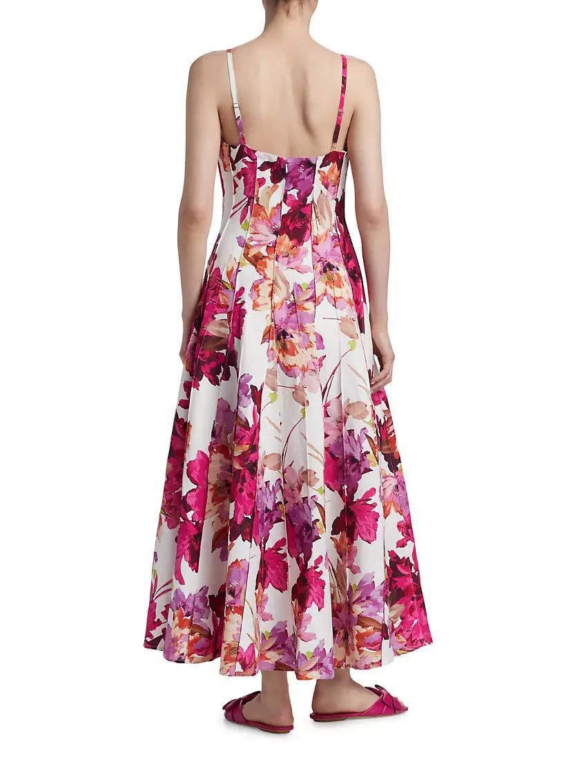 Michah Floral Panelled Midi-Dress Product Image