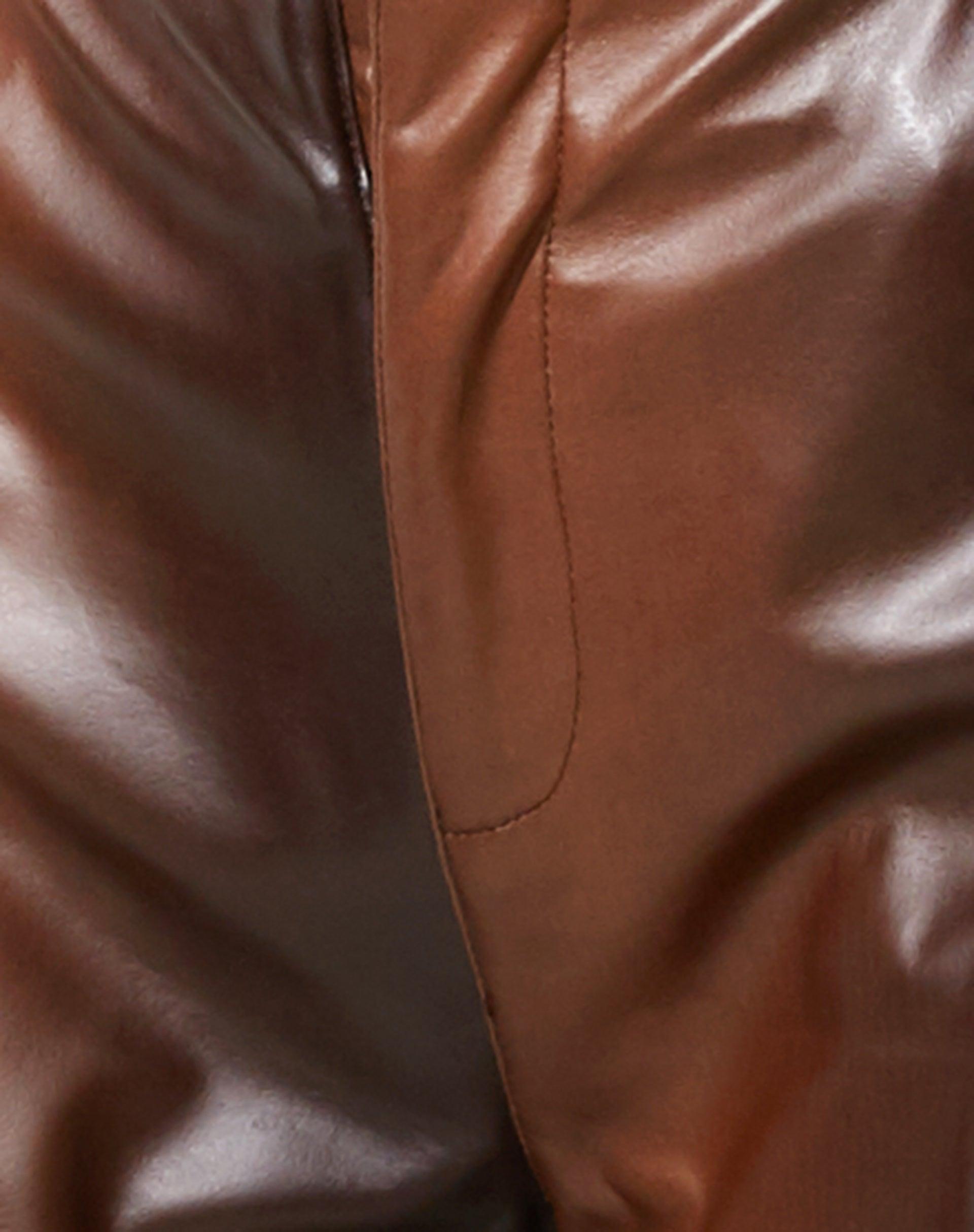 Zakiya Trouser in PU Ombre Brown Product Image