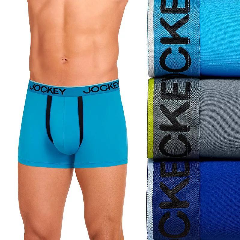 Men's Jockey® 3-pack Chafe Proof Pouch Microfiber Trunk, Size: XL, Black Product Image