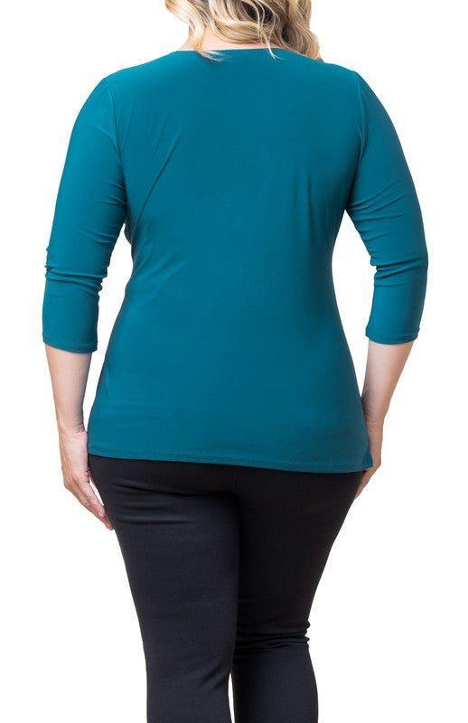 Femme Fatale Faux Wrap Top - Plus Product Image