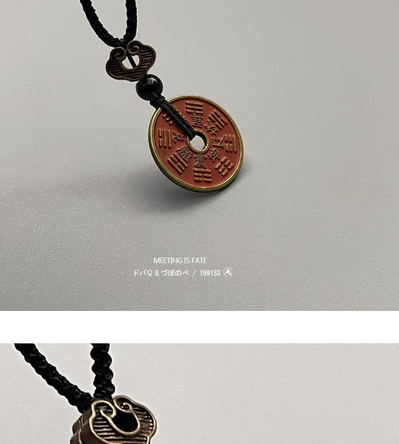 Coin Pendant String Necklace Product Image