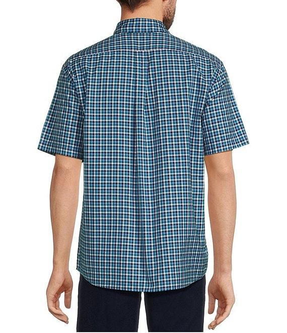 Roundtree & Yorke Short Sleeve Multi Check Oxford Sport Shirt Product Image