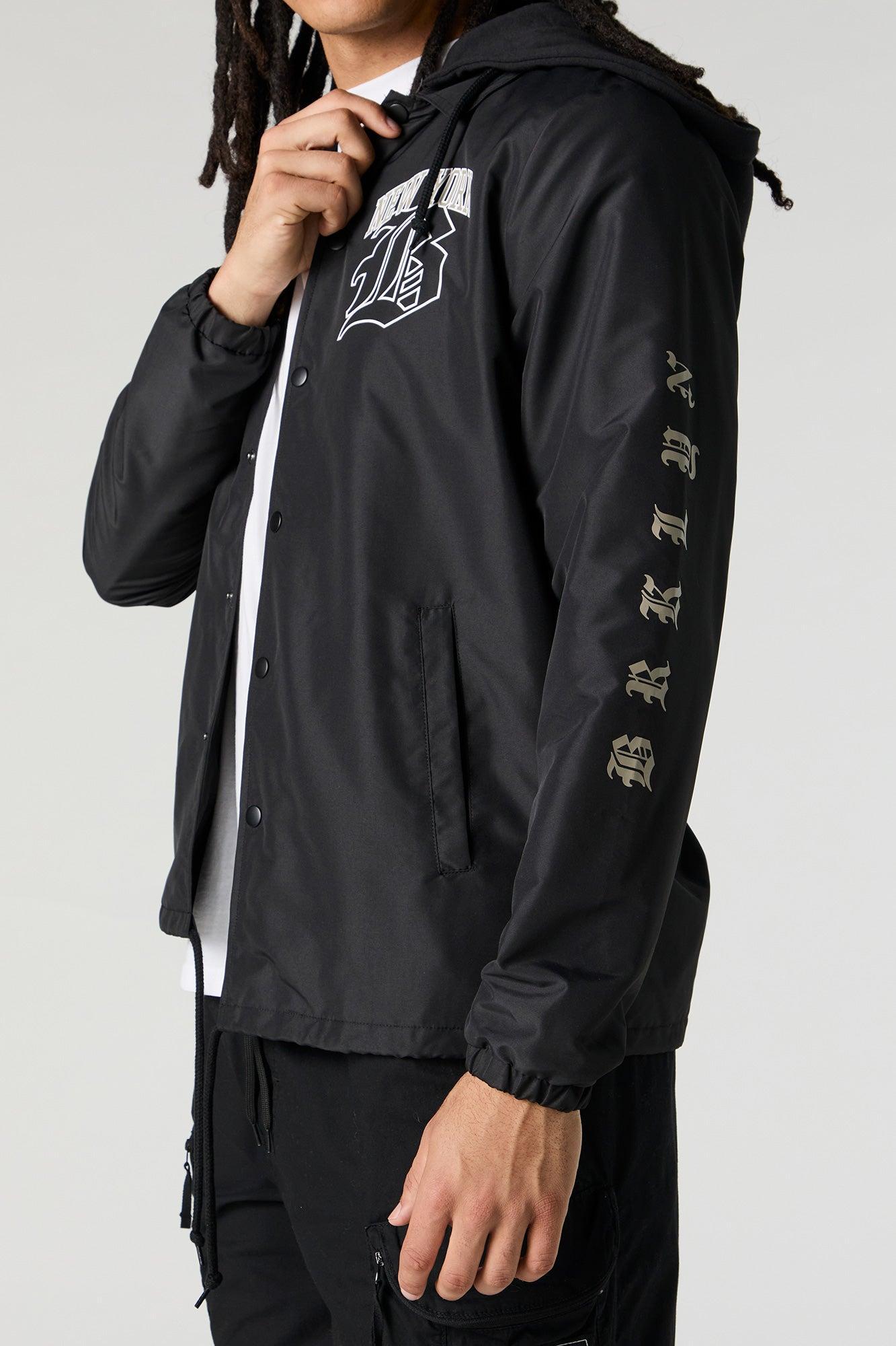 New York Fleece Hood Coach Jacket Male Product Image