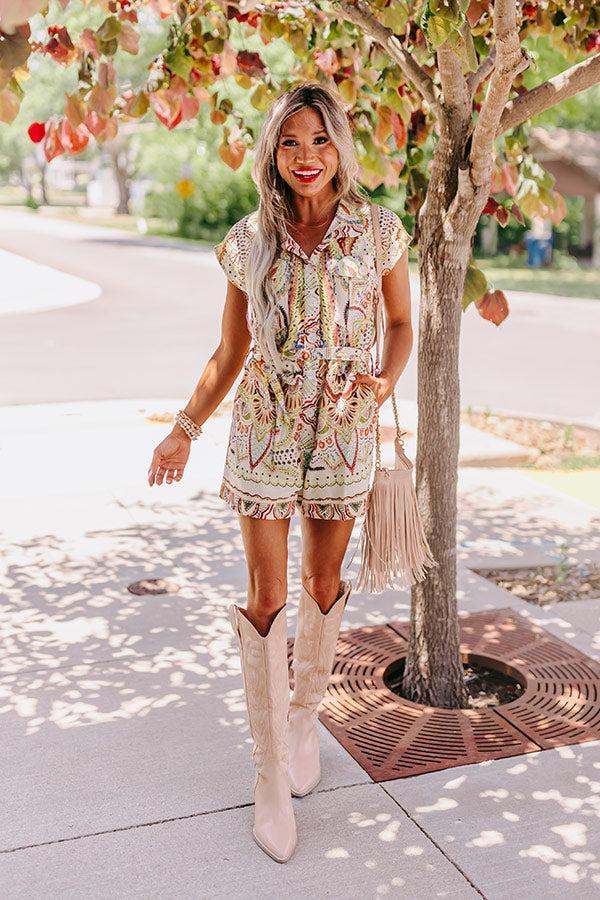 Front Porch Swing Linen-Blend Romper Product Image